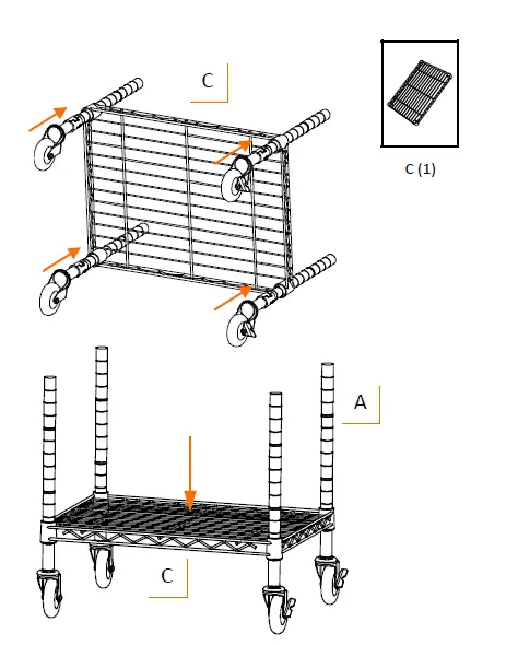 TRINITY-TBFZ-1418-24-Inch-Stainless-Steel-NSF-Kitchen-Cart-Owner-FIG-5
