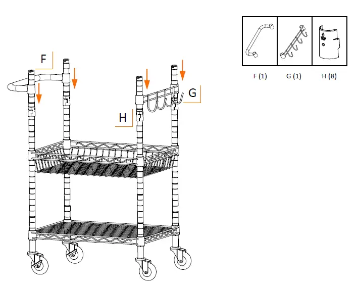 TRINITY-TBFZ-1418-24-Inch-Stainless-Steel-NSF-Kitchen-Cart-Owner-FIG-8
