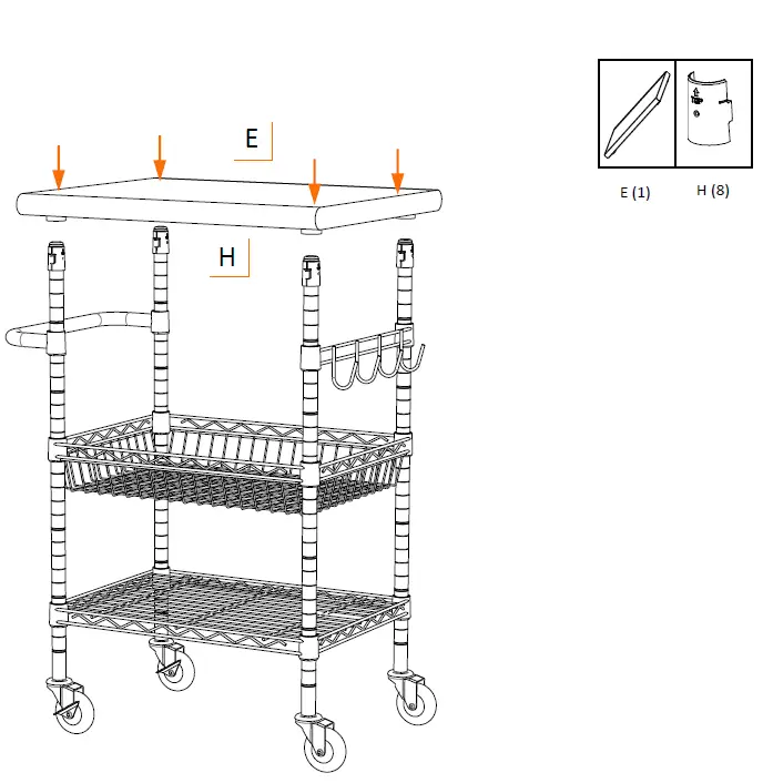 TRINITY-TBFZ-1418-24-Inch-Stainless-Steel-NSF-Kitchen-Cart-Owner-FIG-9