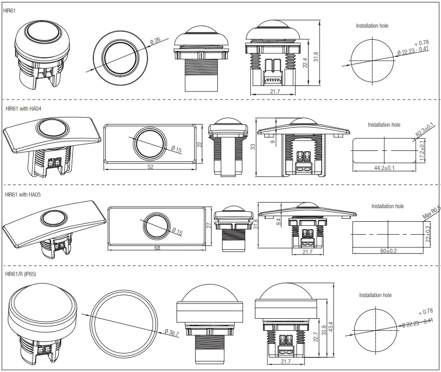 HYTRONIK HIR61 PIR Motion Sensor - Installation