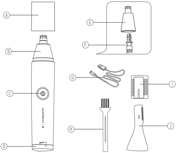 SUPRENT NH5S113BX Nose Hair Trimmer - Specifications