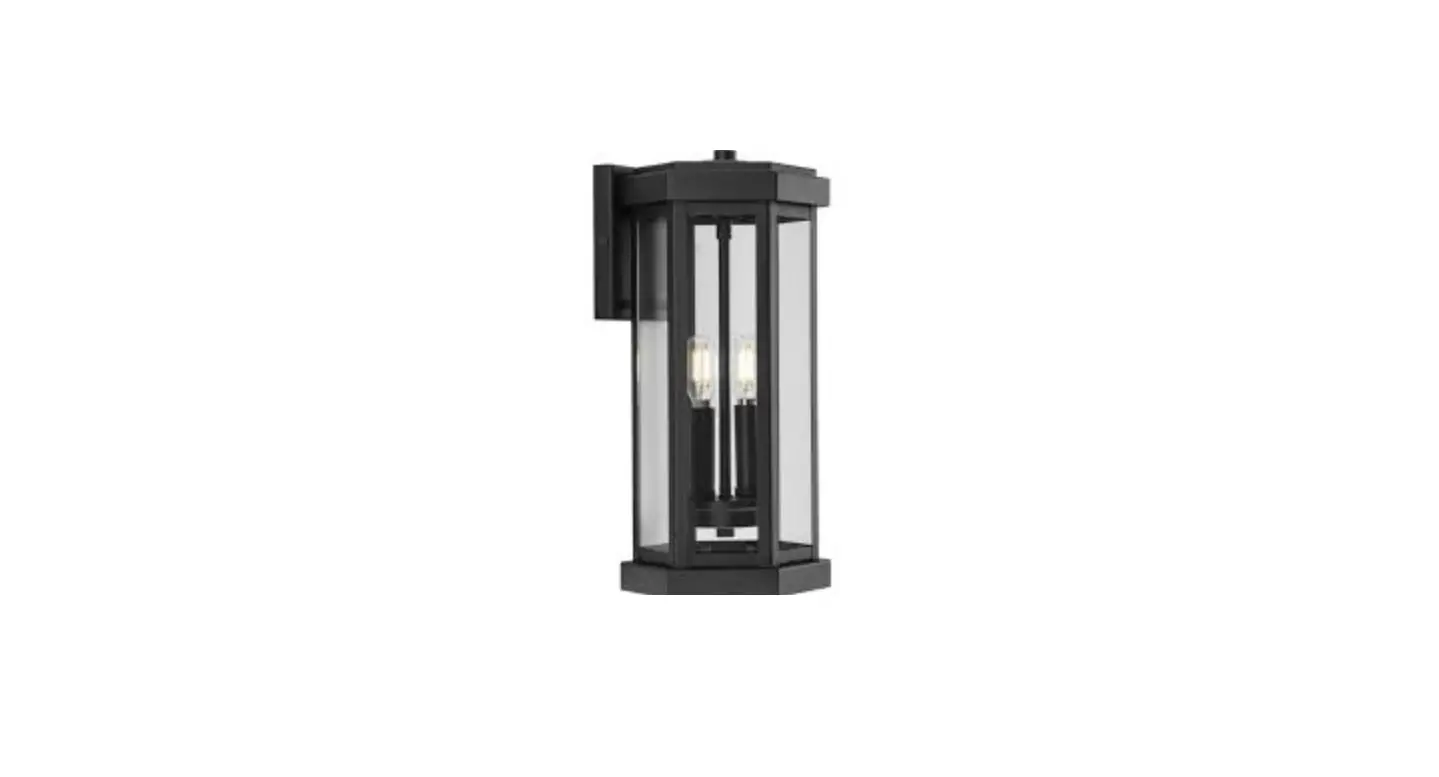 Progress Lighting P550132-031 Two Light Wall Lantern In Textured Black Instruction Manual
