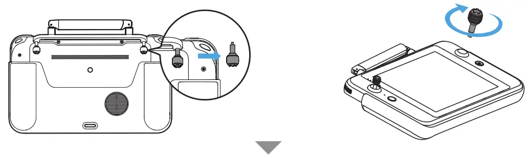 AUTEL EVO Max 4T Drone - Install the Control Sticks