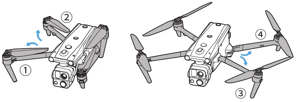 AUTEL EVO Max 4T Drone - Unfold the aircraft arms