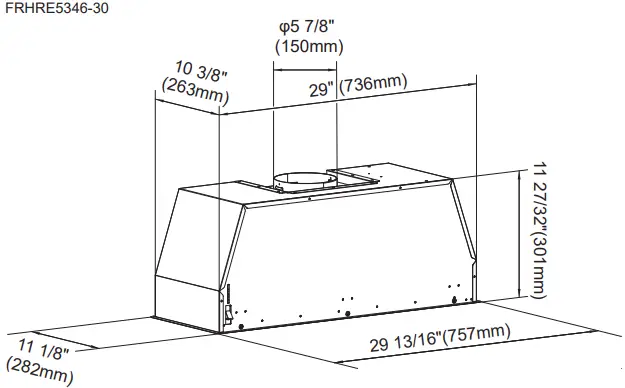 FORNO FRHRE5346-30 Range Hood-FIG2