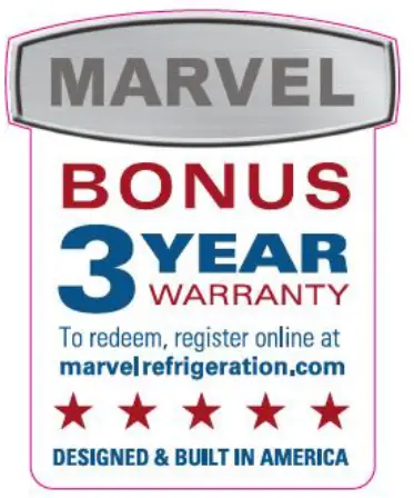 MARVEL MPRF424-IS31A Built-In Compact Freezer Refrigerator - Free with Product