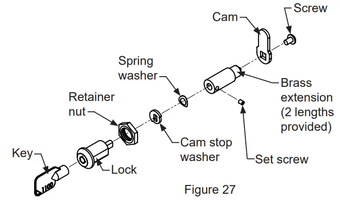 MARVEL MPRF424-IS31A Built-In Compact Freezer Refrigerator - Install lock cam