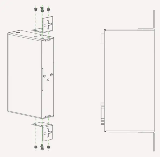 Gearmo GM HU32ES 2 Port USB 3 2 Gen 1 Industrial Surface and DIN Rail Mount Hub - DIN Rail 2