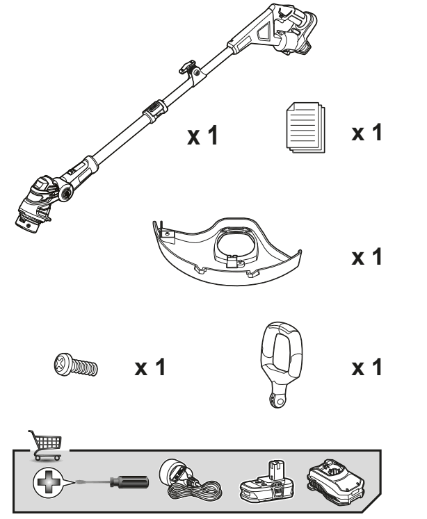 RYOBI RLT1831H20 ONE Plus 18v Cordless Hybrid Grass Trimmer - fig 1
