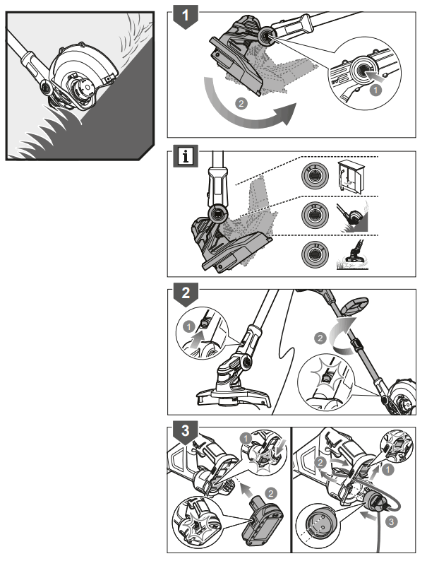 RYOBI RLT1831H20 ONE Plus 18v Cordless Hybrid Grass Trimmer - fig 10