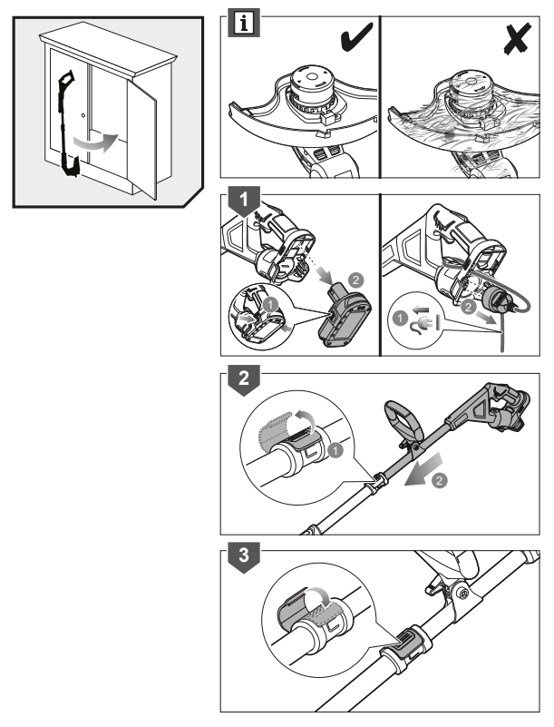 RYOBI RLT1831H20 ONE Plus 18v Cordless Hybrid Grass Trimmer - fig 15