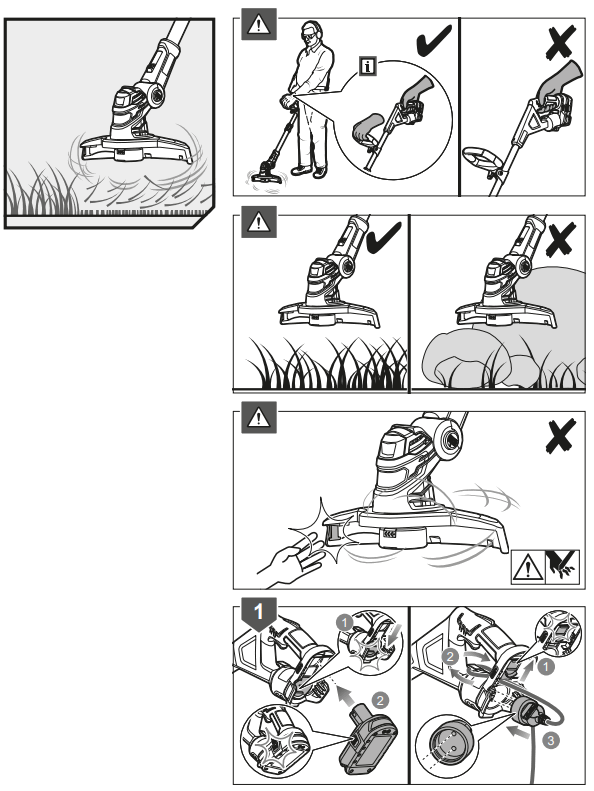 RYOBI RLT1831H20 ONE Plus 18v Cordless Hybrid Grass Trimmer - fig 7