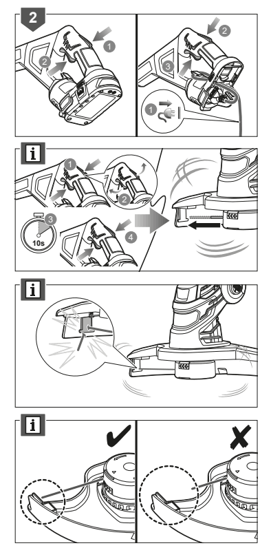 RYOBI RLT1831H20 ONE Plus 18v Cordless Hybrid Grass Trimmer - fig 8