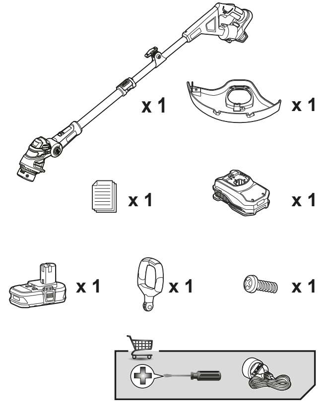 RYOBI RLT1831H20 ONE Plus 18v Cordless Hybrid Grass Trimmer - fig