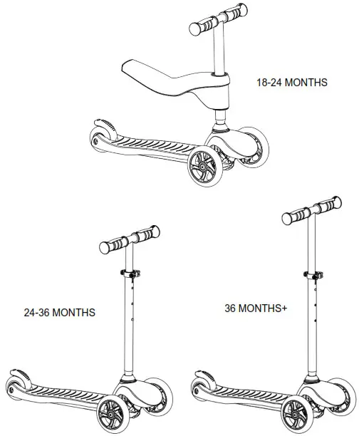 Kmart 42835868 3-In-1 Tri Scooter