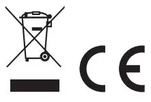 hama Weather Station Instruction Manual - Disposal & CE icon