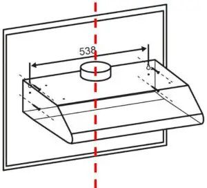 Russell Hobbs RHVSRCH602SS Cooker Hood - Wall mounting installation