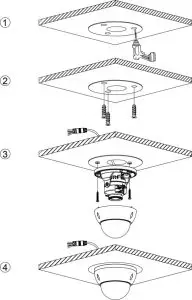dahua N25BL5Z Vari-Focal Dome Network --mounting surface