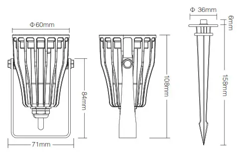 MIBOXER FUTC02Z RGB+CCT LED Garden Light-Garden Light