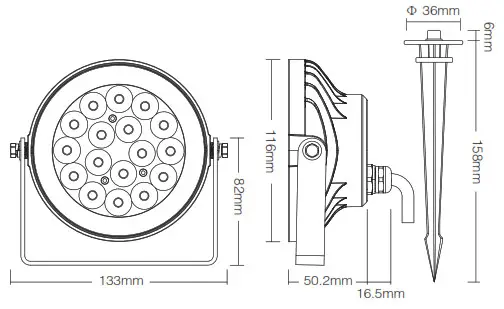 MIBOXER FUTC02Z RGB+CCT LED Garden Light