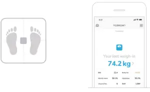 NOERDEN SENSORI Smart Body Scale with Heart Rate Monitor - Connect1