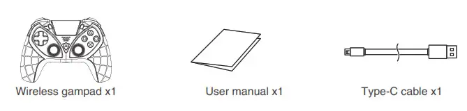 ipega PG-P4012 Batman Wireless Gamepad- Accessories List