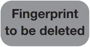PP9000 - Fingerprint to be deleted