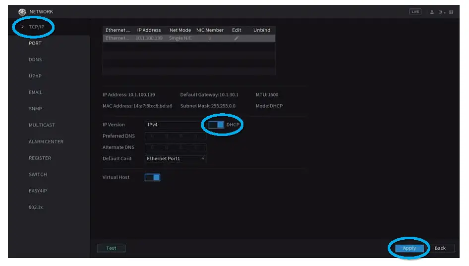 Click the Apply button