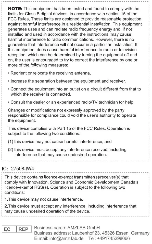 Green Key Electronics IW4 Smart Watch User Guide - FCC