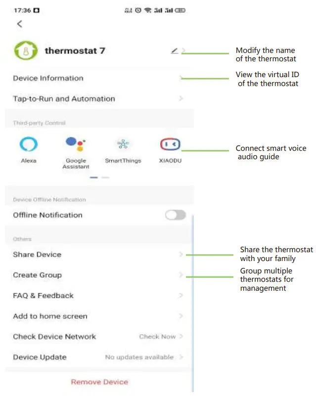Beca BAC-2000 Series WiFi Thermostat For Fan Coil Unit - More settings
