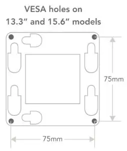 nixplay W15F Wifi Digital Photo Frame - VESA holes on