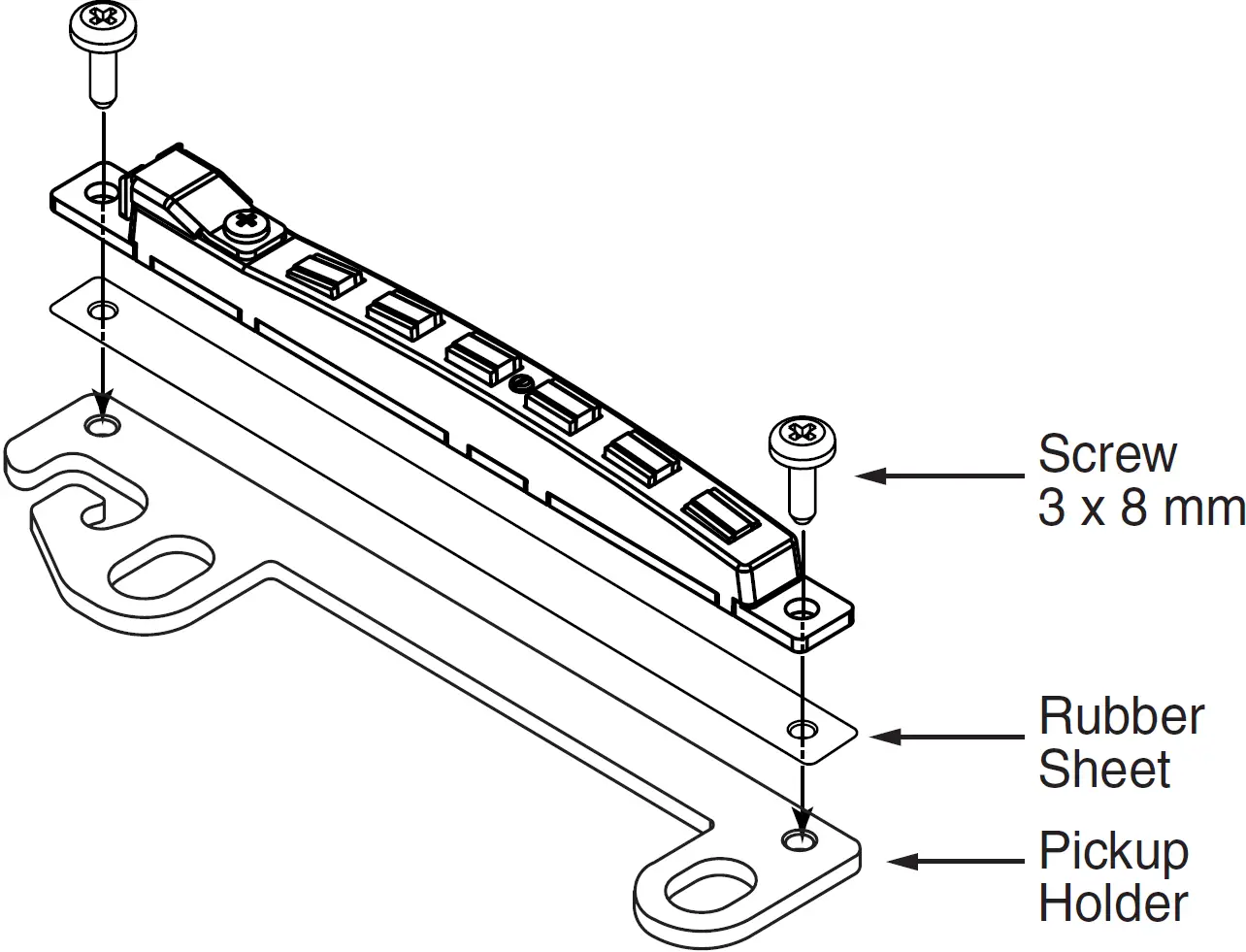 Attach the divided pickup to the pickup holder