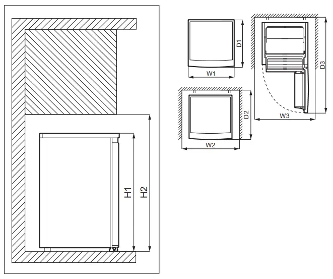 Electrolux LXB1SF11W0 Freestanding Refrigerator FIG1