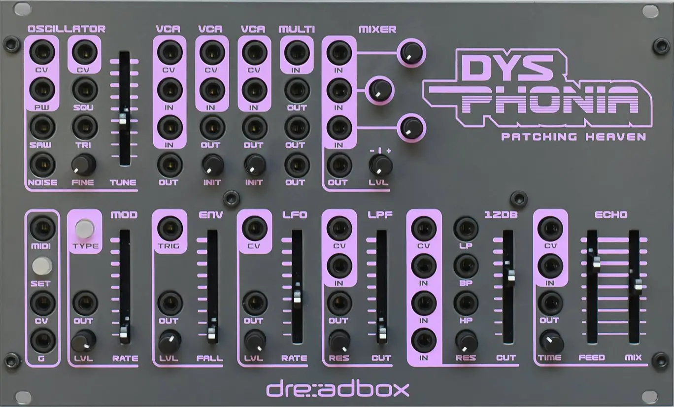 dreadbox DYSPHONIA Eurorack and Desktop Synthesizer DIY Kit
