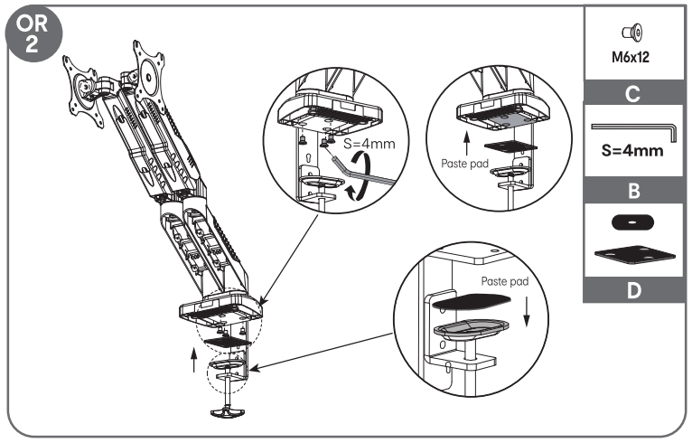 anko 43108138 Dual Gas Lift Monitor Arms - Installations 2