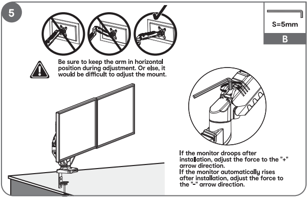 anko 43108138 Dual Gas Lift Monitor Arms - fig