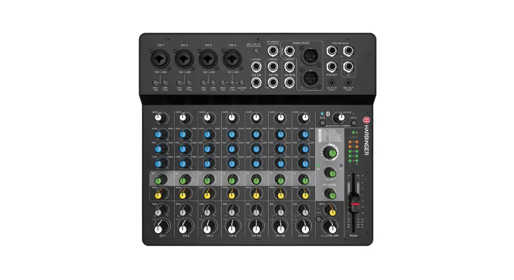 Harbinger Lv12 Rear Panel User Manual