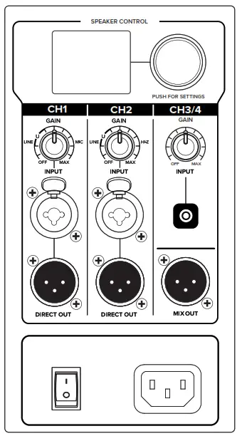 MACKIE High Performance Powered Loudspeaker - REAR PANEL