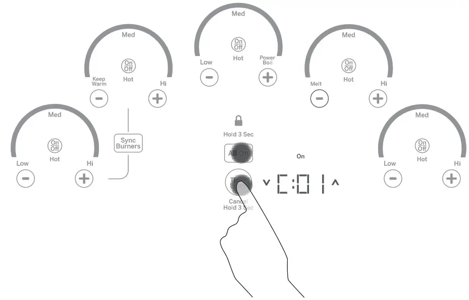 CAFE CEP9030 30 Inch Electric Radiant Cooktop - Custom Settings 1