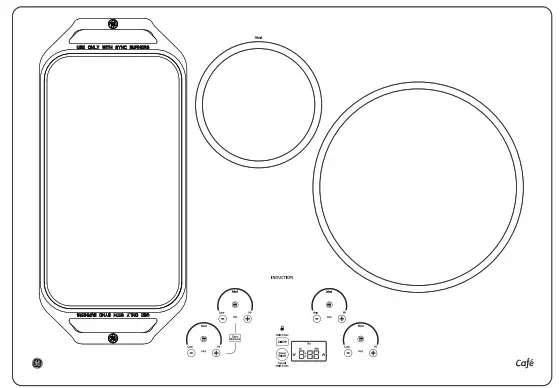 CAFE CEP9030 30 Inch Electric Radiant Cooktop - How To Place The Griddle