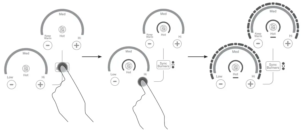 CAFE CEP9030 30 Inch Electric Radiant Cooktop - How To Synchronize Left Elements