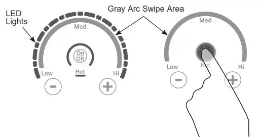 CAFE CEP9030 30 Inch Electric Radiant Cooktop - Operating The Cooking Elements 1