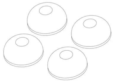 LYNGDORF MH 3 Gloss Black Audiophile Satellite Speaker - feet