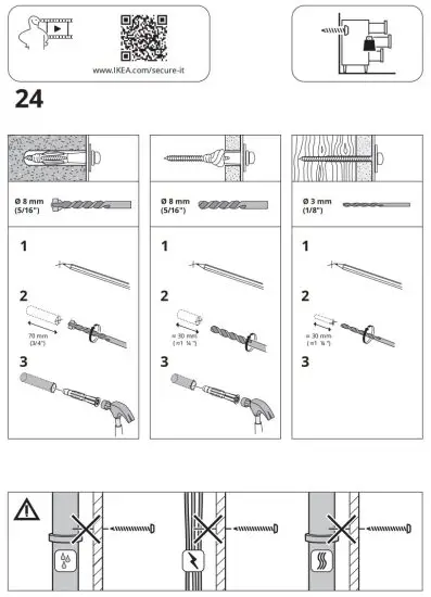 IKEA 103.556.89 HEMNES 3 Drawer Chest - 20