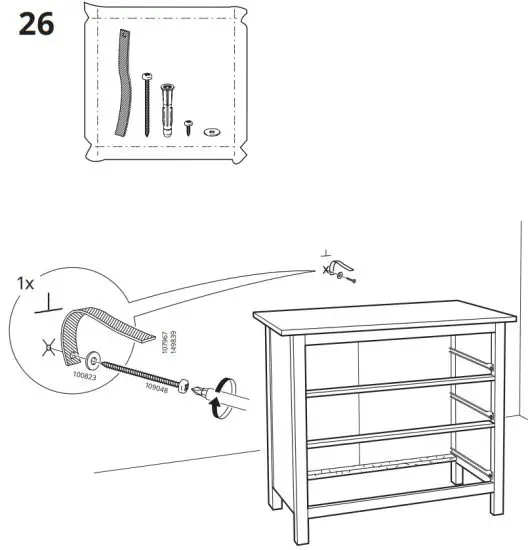 IKEA 103.556.89 HEMNES 3 Drawer Chest - 22