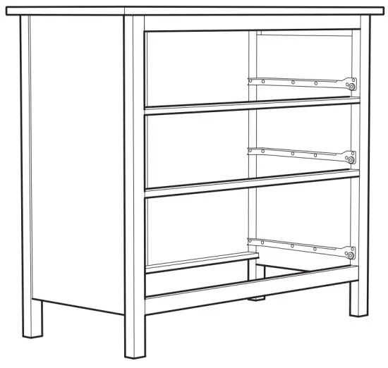 IKEA 103.556.89 HEMNES 3 Drawer Chest