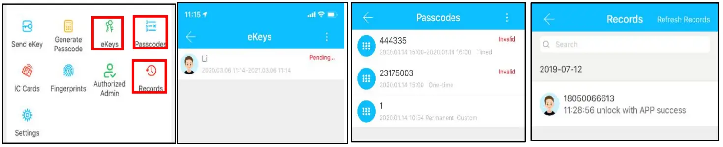 CARD C11 Smart Lock - app7