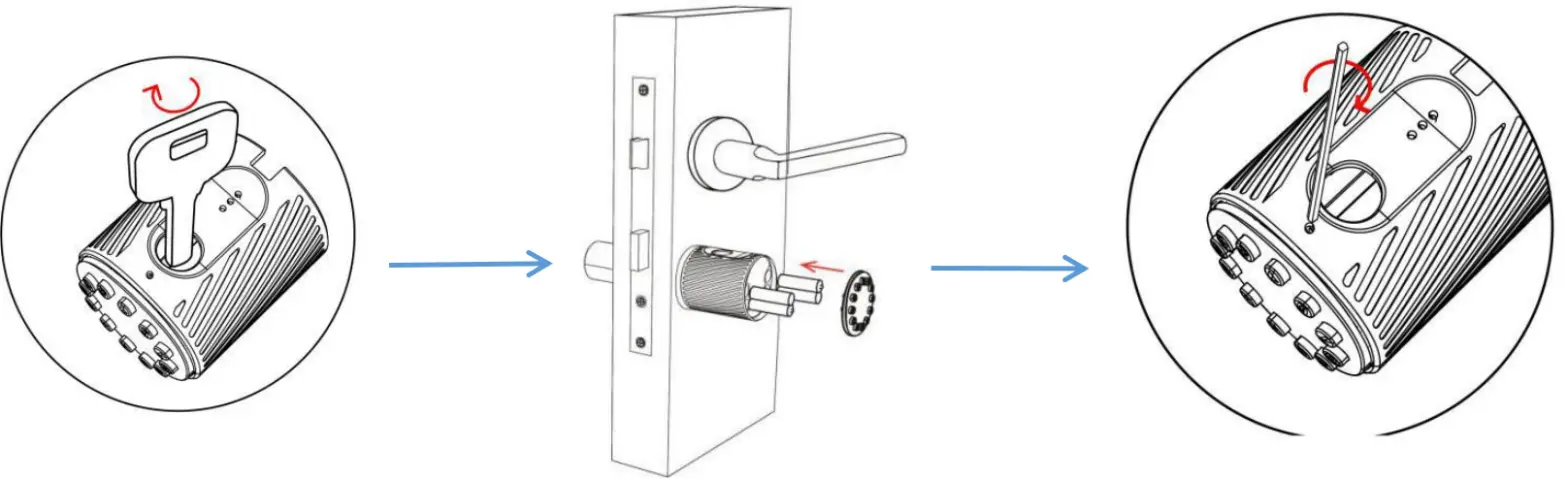 CARD C11 Smart Lock - panel screws