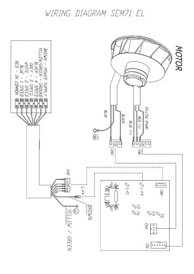 Sirius SEM11 Sem Motors Range Hood -MOTOR WIRING DIAGRAM
