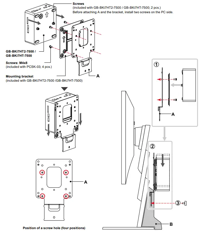 EIZO PCSK 03 Stand Bracket - GIGABYTE